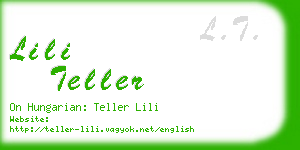 lili teller business card